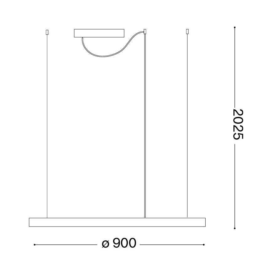 Ideal Lux - LED Lustr na lanku ORACLE SLIM LED/53W/230V 3000K CRI 90 pr. 90 cm zlatá