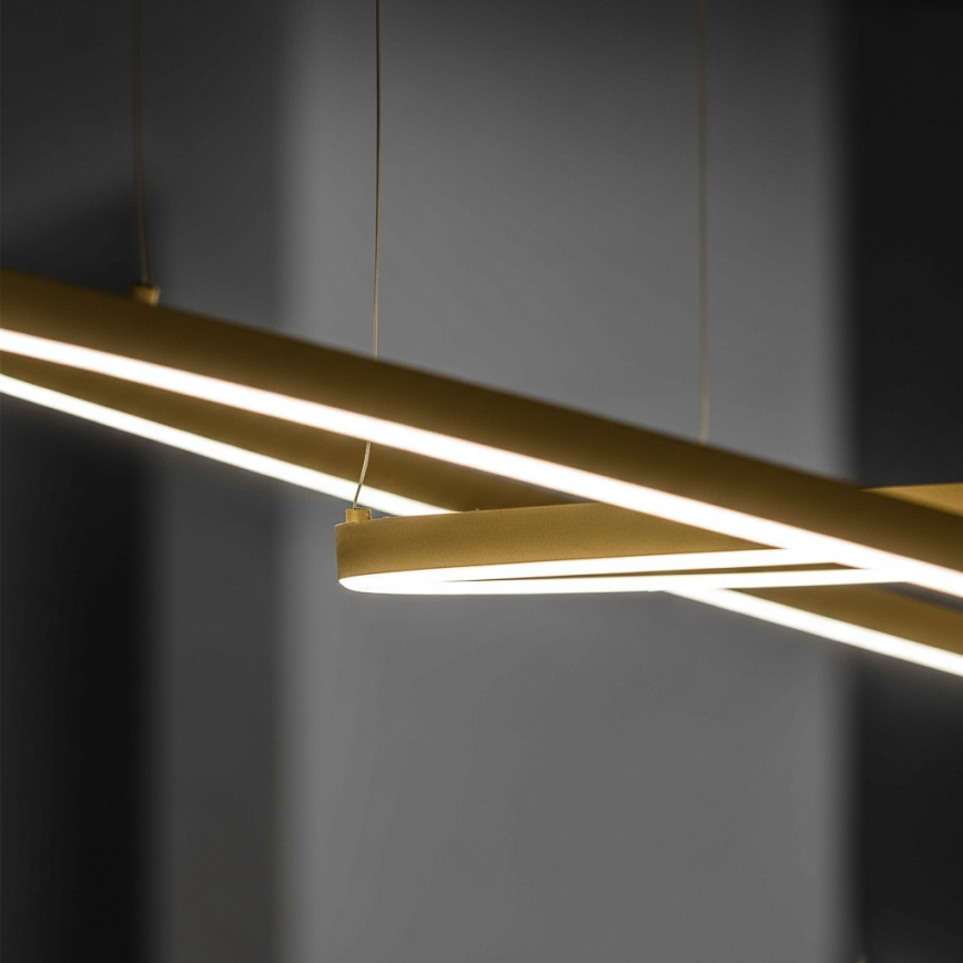 Ideal Lux - LED Lustr na lanku ORACLE SLIM LED/81W/230V 3000K CRI 90 pr. 150 cm zlatá
