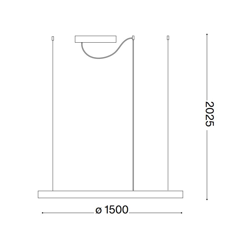 Ideal Lux - LED Lustr na lanku ORACLE SLIM LED/83W/230V 2700K CRI 90 pr. 150 cm bílá
