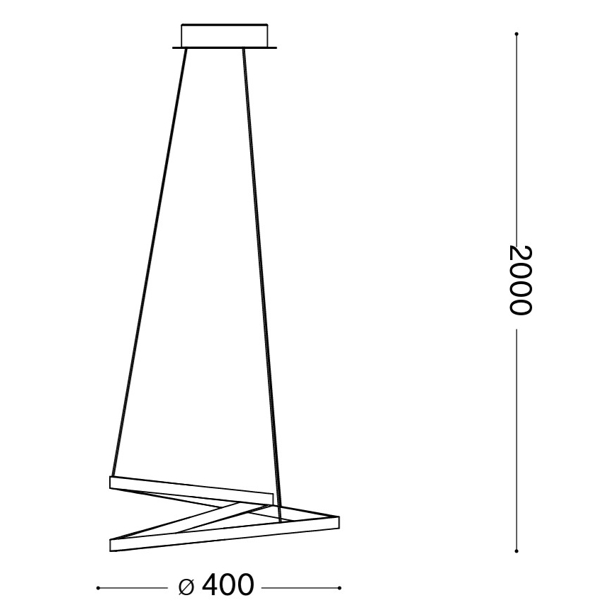 Ideal Lux - LED Lustr na lanku OZ LED/38W/230V pr. 40 cm CRI 90 zlatá