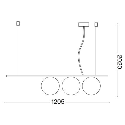 Ideal Lux - LED Lustr na lanku PERLINE 3xG9/3W/230V zlatá