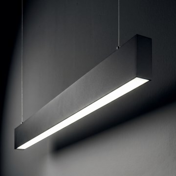 Ideal Lux - LED Lustr na lanku STEEL LED/29W/230V 3000K CRI 90 120 cm černá
