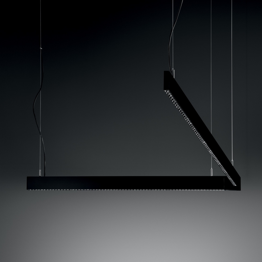 Ideal Lux - LED Lustr na lanku STEEL LED/29W/230V 4000K CRI 90 120 cm černá