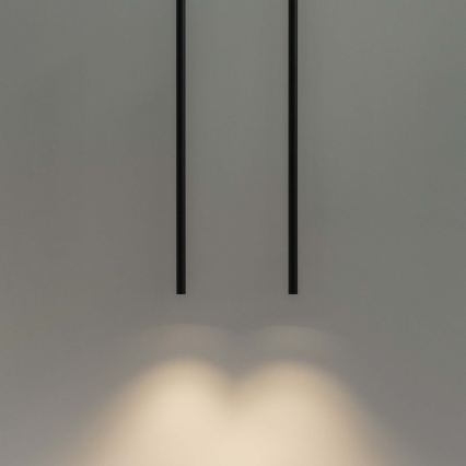 Ideal Lux - LED Lustr na lanku ULTRATHIN LED/11,5W/230V CRI 90 černá