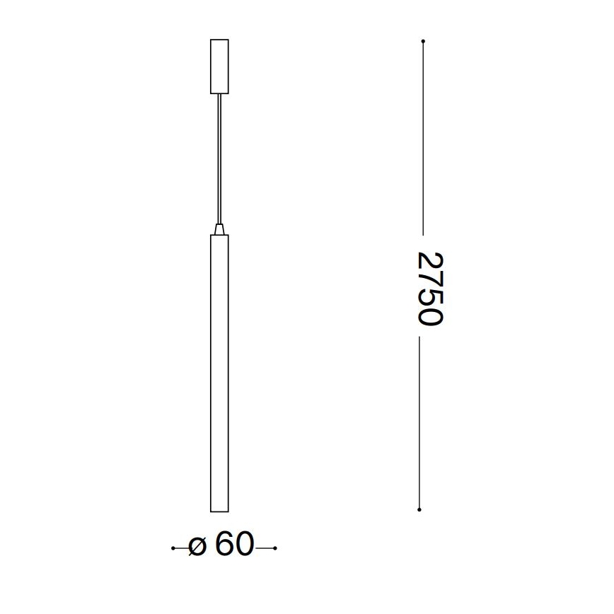 Ideal Lux - LED Lustr na lanku ULTRATHIN LED/11,5W/230V CRI 90 černá