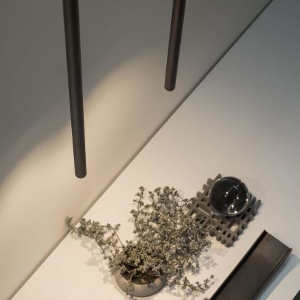 Ideal Lux - LED Lustr na lanku ULTRATHIN LED/11,5W/230V CRI 90 černá