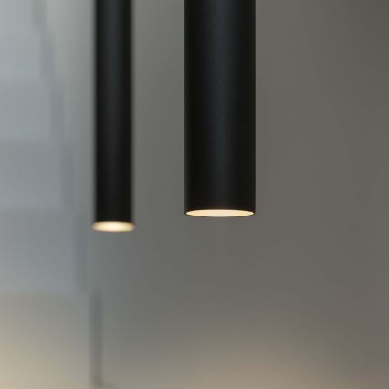 Ideal Lux - LED Lustr na lanku ULTRATHIN LED/11,5W/230V CRI 90 černá