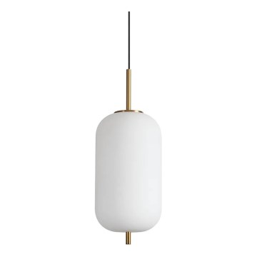 Ideal Lux - LED Lustr na lanku UMILE LED/20W/230V pr. 22 cm CRI 90 mosaz/bílá