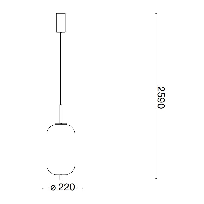 Ideal Lux - LED Lustr na lanku UMILE LED/20W/230V pr. 22 cm CRI 90 mosaz/bílá