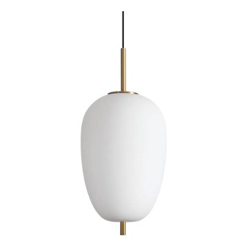 Ideal Lux - LED Lustr na lanku UMILE LED/20W/230V pr. 27 cm CRI 90 mosaz/bílá