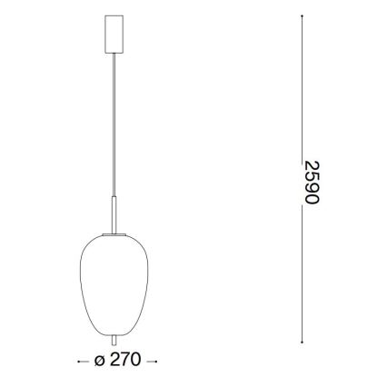 Ideal Lux - LED Lustr na lanku UMILE LED/20W/230V pr. 27 cm CRI 90 mosaz/bílá