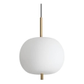 Ideal Lux - LED Lustr na lanku UMILE LED/20W/230V pr. 30 cm CRI 90 mosaz/bílá