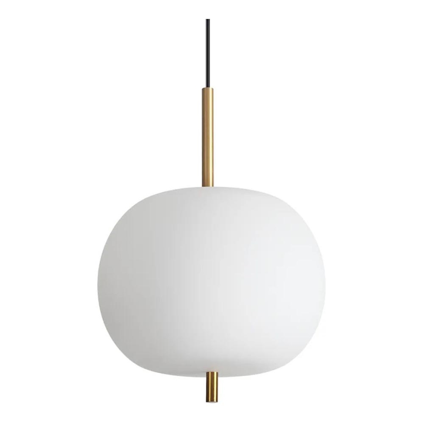 Ideal Lux - LED Lustr na lanku UMILE LED/20W/230V pr. 30 cm CRI 90 mosaz/bílá