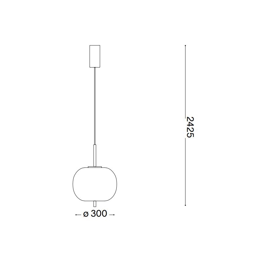 Ideal Lux - LED Lustr na lanku UMILE LED/20W/230V pr. 30 cm CRI 90 mosaz/bílá