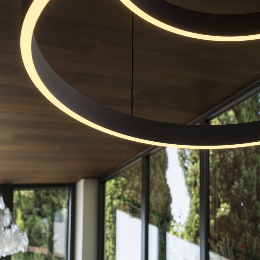 Ideal Lux - LED Lustr na lanku WAVES LED/45W/230V CRI 90 černá