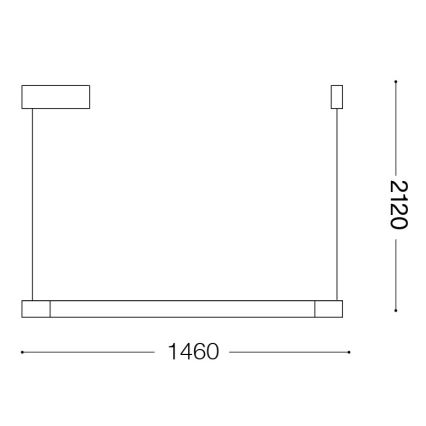 Ideal Lux - LED Lustr na lanku YOKO LED/17W/230V CRI 90 bílá