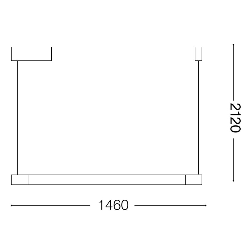 Ideal Lux - LED Lustr na lanku YOKO LED/17W/230V CRI 90 černá