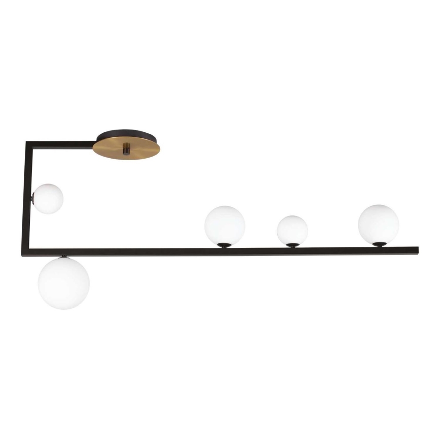 Ideal Lux - LED Lustr na tyči BIRDS 5xG9/3W/230V černá/zlatá