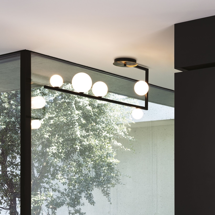 Ideal Lux - LED Lustr na tyči BIRDS 5xG9/3W/230V černá/zlatá