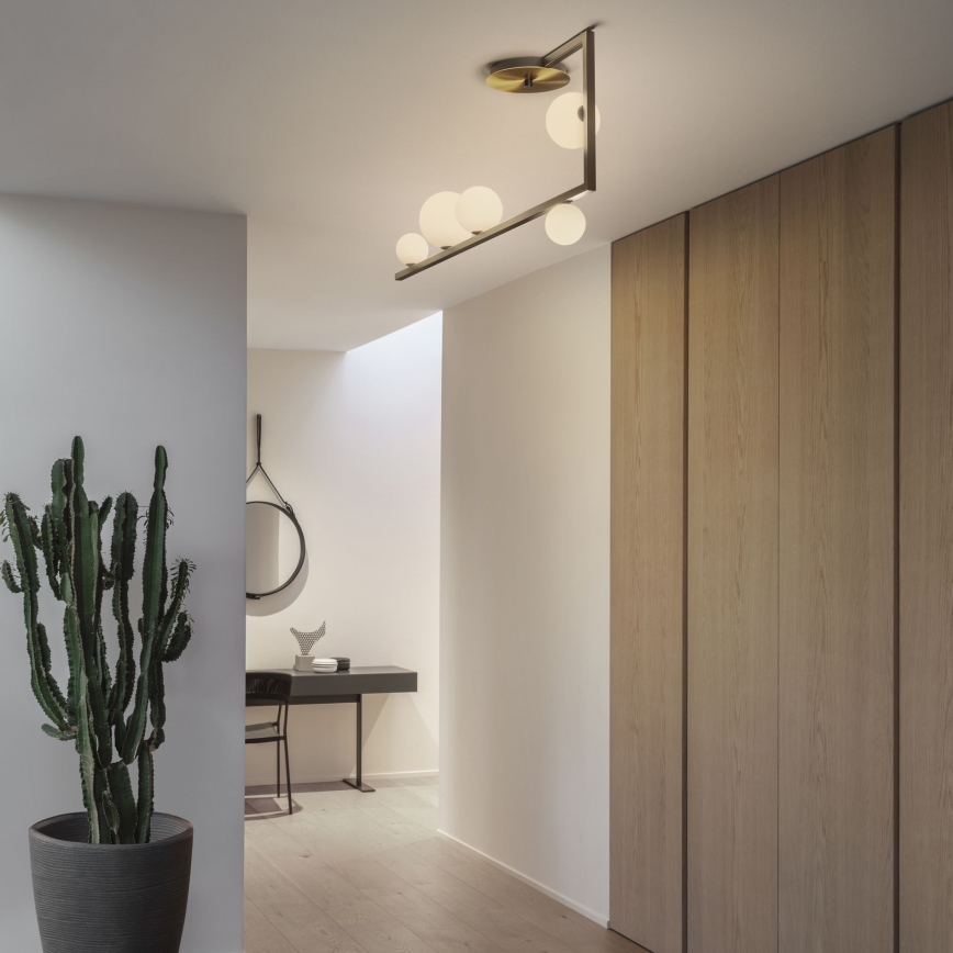 Ideal Lux - LED Lustr na tyči BIRDS 5xG9/3W/230V černá/zlatá