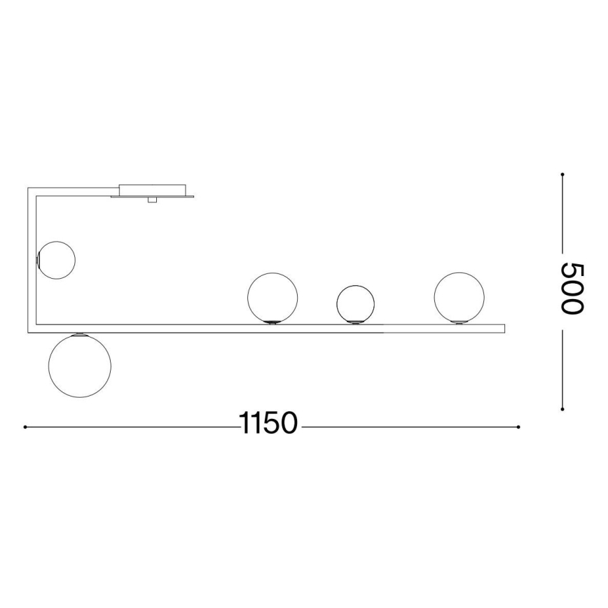 Ideal Lux - LED Lustr na tyči BIRDS 5xG9/3W/230V černá/zlatá