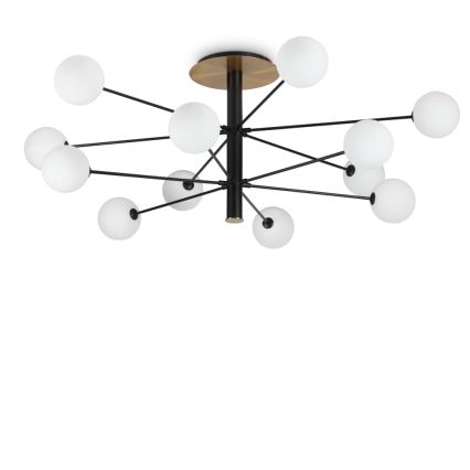 Ideal Lux - LED Lustr na tyči COSMOPOLITAN 12xG9/3W/230V pr. 145 cm černá