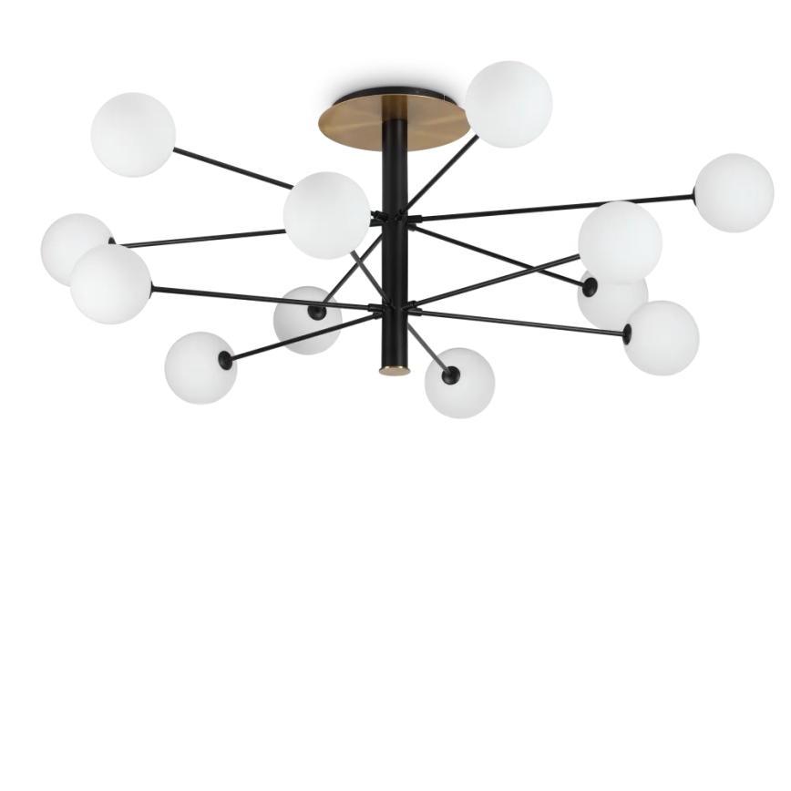 Ideal Lux - LED Lustr na tyči COSMOPOLITAN 12xG9/3W/230V pr. 145 cm černá