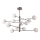 Ideal Lux - LED Lustr na tyči EQUINOXE 12xG4/2W/230V pr. 128,1 cm lesklý chrom/kouřová