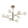 Ideal Lux - LED Lustr na tyči EQUINOXE 8xG4/2W/230V pr. 128 cm mosaz/kouřová