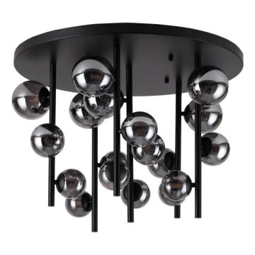Ideal Lux - LED Lustr na tyči PERLAGE 18xG9/3W/230V pr. 70 cm černá/kouřová černá