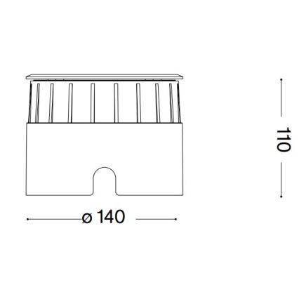 Ideal Lux - LED Nájezdové svítidlo FLOOR LED/12W/230V pr. 14 cm CRI 90 IP67 lesklý chrom