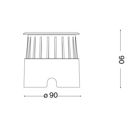 Ideal Lux - LED Nájezdové svítidlo FLOOR LED/3W/230V pr. 9 cm CRI 90 IP67 lesklý chrom