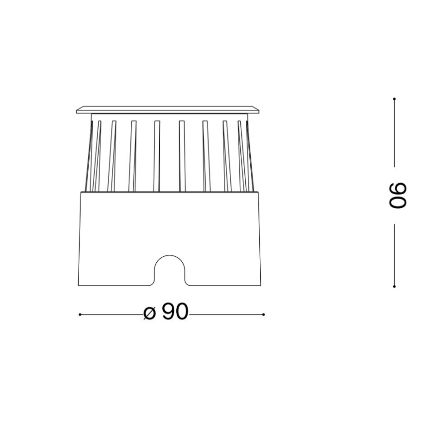 Ideal Lux - LED Nájezdové svítidlo FLOOR LED/3W/230V pr. 9 cm CRI 90 IP67 lesklý chrom