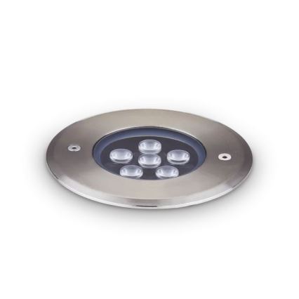 Ideal Lux - LED Nájezdové svítidlo FLOOR LED/6W/230V pr. 12 cm CRI 90 IP67 lesklý chrom