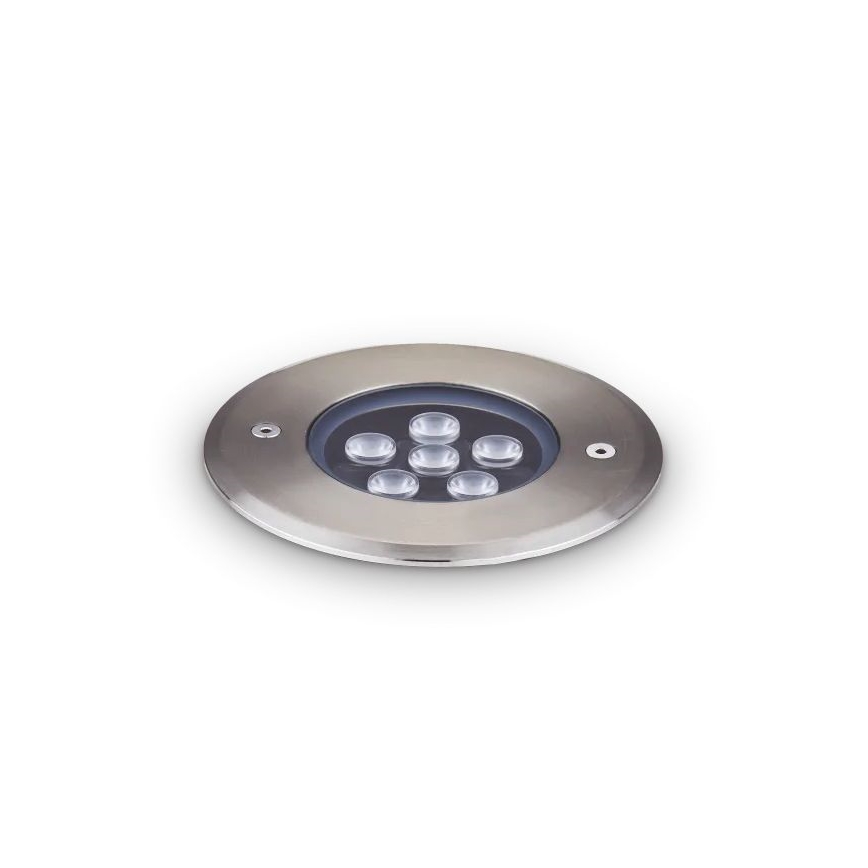 Ideal Lux - LED Nájezdové svítidlo FLOOR LED/6W/230V pr. 12 cm CRI 90 IP67 lesklý chrom