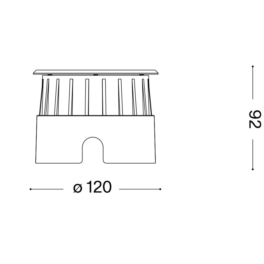Ideal Lux - LED Nájezdové svítidlo FLOOR LED/6W/230V pr. 12 cm CRI 90 IP67 lesklý chrom