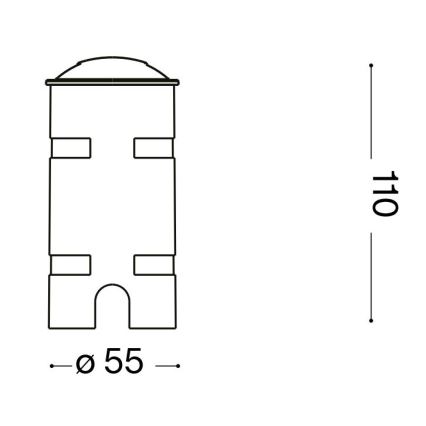 Ideal Lux - LED Nájezdové svítidlo ROCKET LED/2W/24V CRI 90 IP68 matný chrom