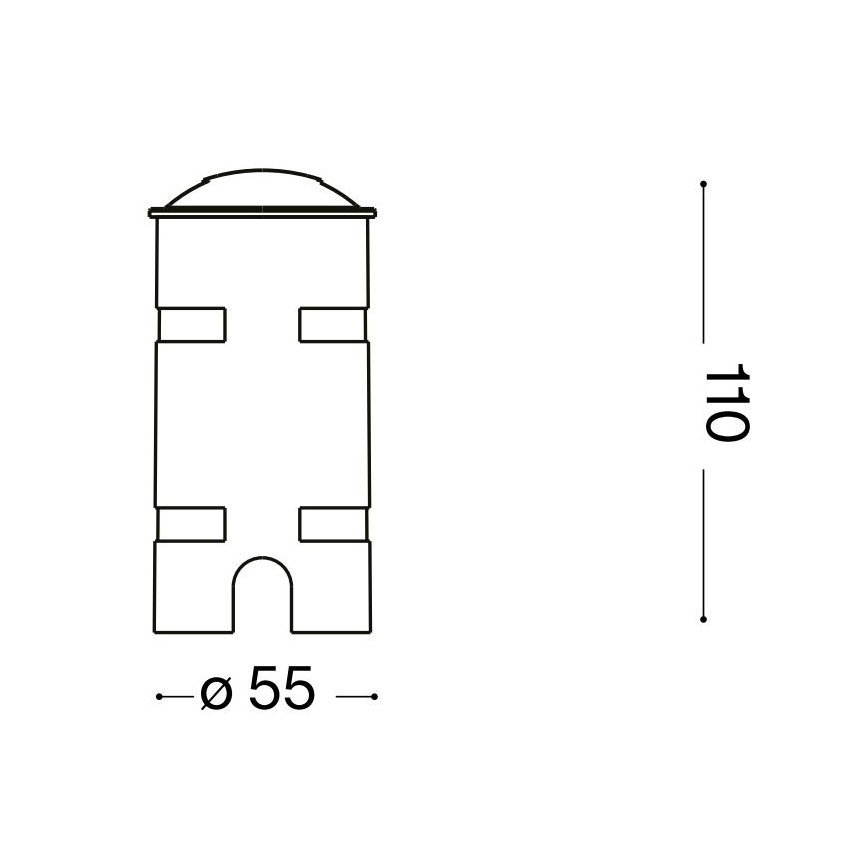 Ideal Lux - LED Nájezdové svítidlo ROCKET LED/2W/24V CRI 90 IP68 matný chrom