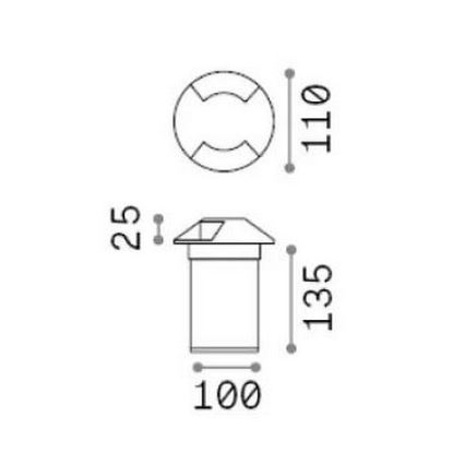 Ideal Lux - LED Nájezdové svítidlo ROCKET LED/3W/230V CRI 90 IP65 matný chrom