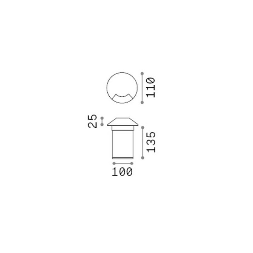 Ideal Lux - LED Nájezdové svítidlo ROCKET LED/3W/230V CRI 90 IP67 matný chrom