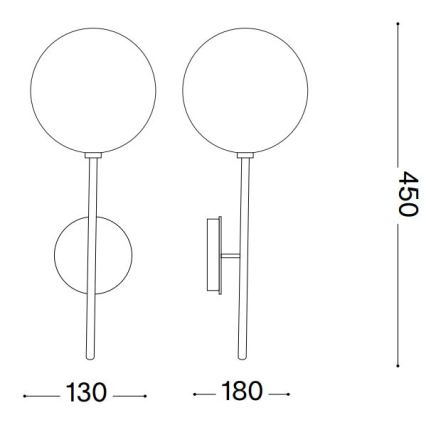Ideal Lux - LED Nástěnná lampa EQUINOXE 1xG4/2W/230V lesklý chrom/čirá