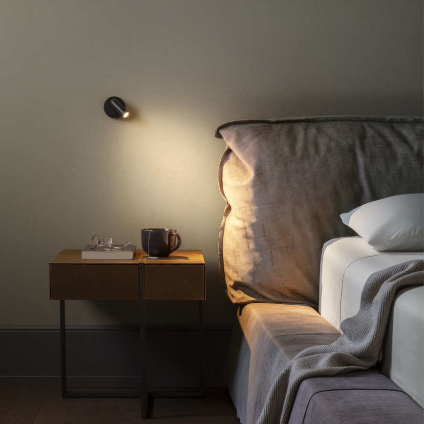 Ideal Lux - LED Nástěnné bodové svítidlo BEAN LED/3W/230V CRI 90 černá