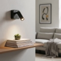 Ideal Lux - LED Nástěnné bodové svítidlo BEAN LED/3W/230V CRI 90 černá