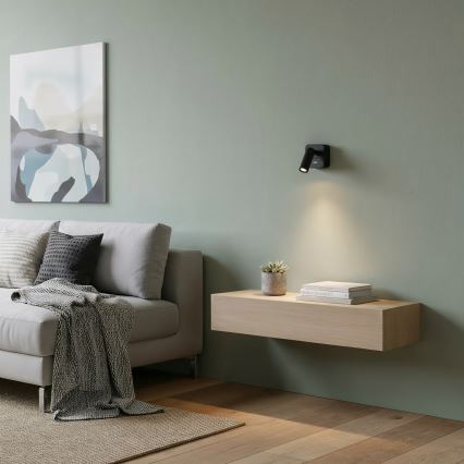 Ideal Lux - LED Nástěnné bodové svítidlo BEAN LED/3W/230V CRI 90 černá