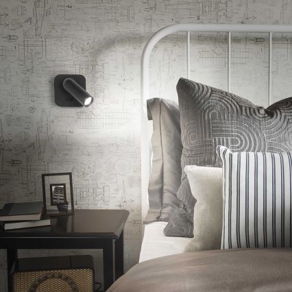 Ideal Lux - LED Nástěnné bodové svítidlo BEAN LED/3W/230V CRI 90 černá