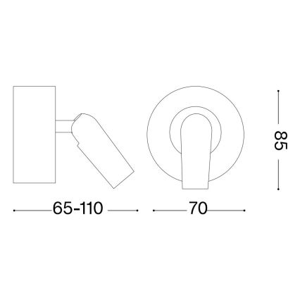 Ideal Lux - LED Nástěnné bodové svítidlo BEAN LED/3W/230V CRI 90 lesklý chrom