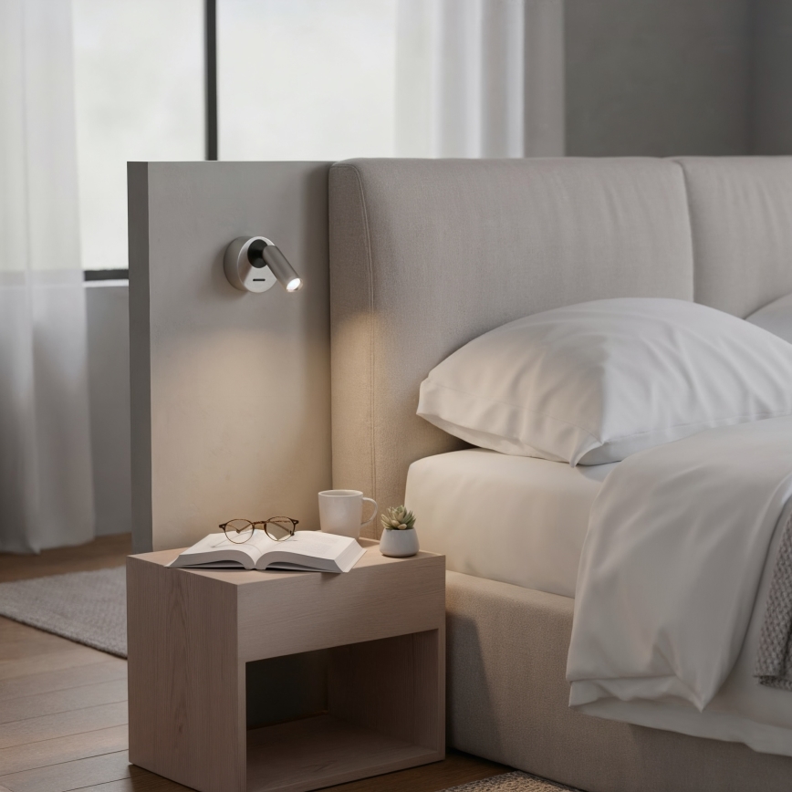 Ideal Lux - LED Nástěnné bodové svítidlo BEAN LED/3W/230V CRI 90 lesklý chrom