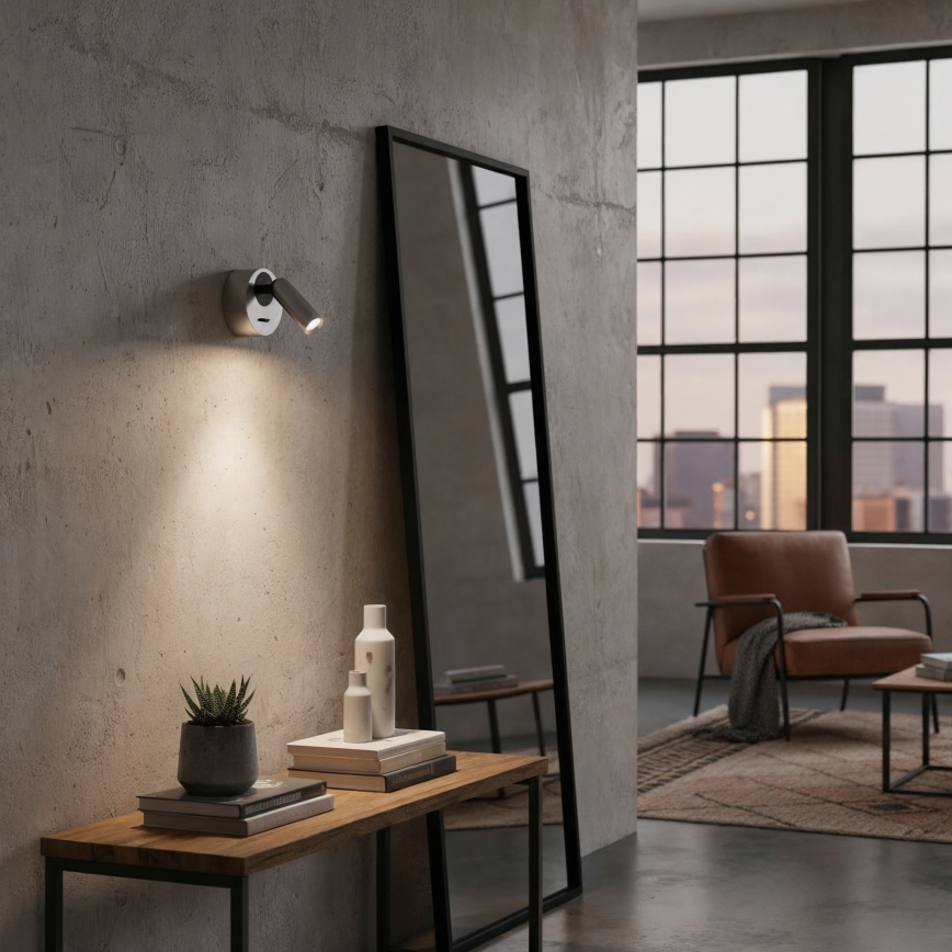 Ideal Lux - LED Nástěnné bodové svítidlo BEAN LED/3W/230V CRI 90 lesklý chrom