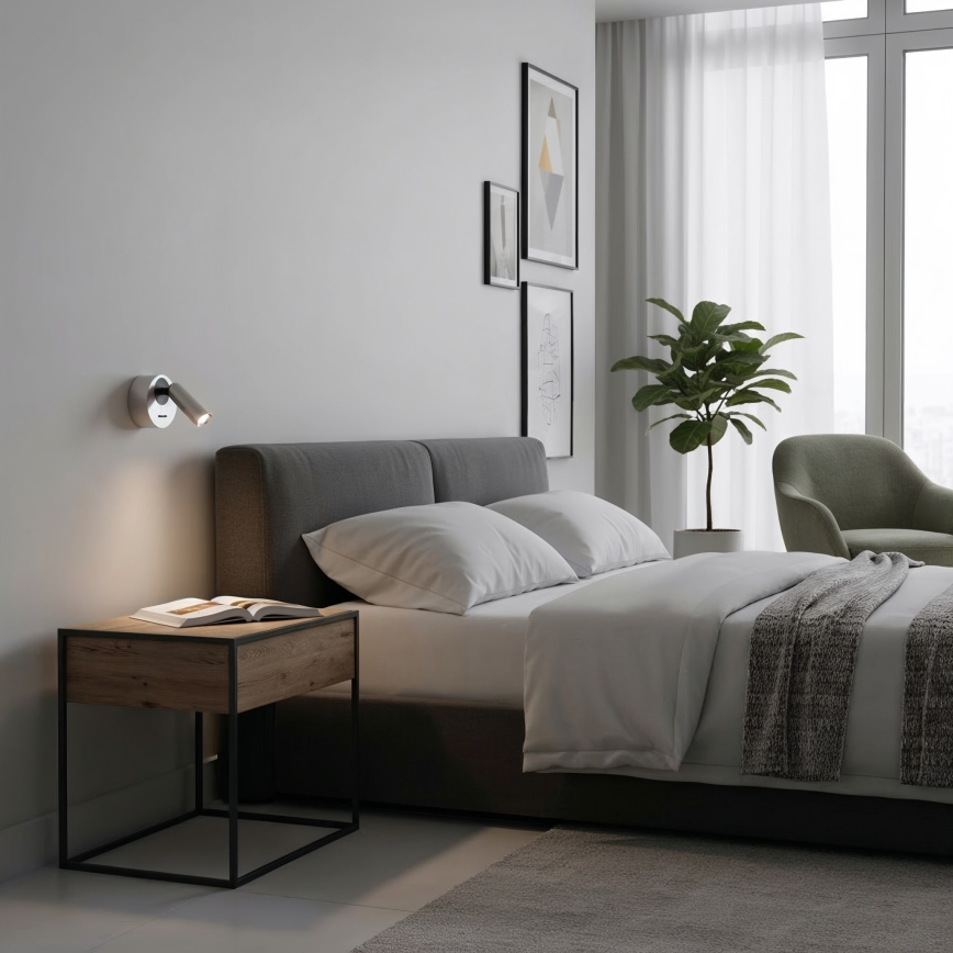 Ideal Lux - LED Nástěnné bodové svítidlo BEAN LED/3W/230V CRI 90 lesklý chrom