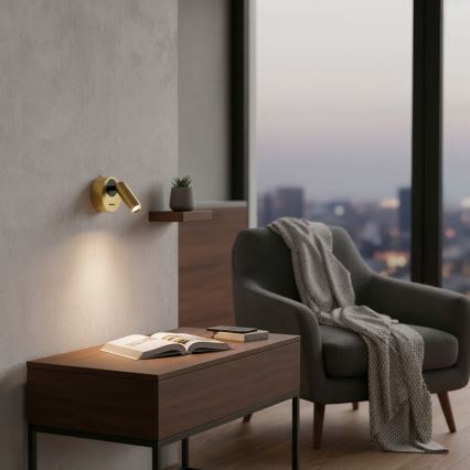 Ideal Lux - LED Nástěnné bodové svítidlo BEAN LED/3W/230V CRI 90 mosaz